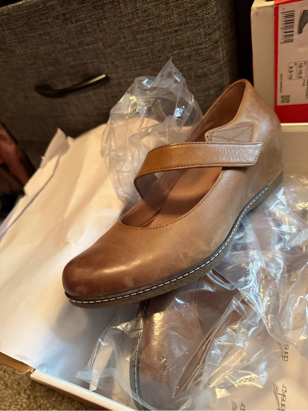 Dansko Tan Mary Jane Platform Pumps
